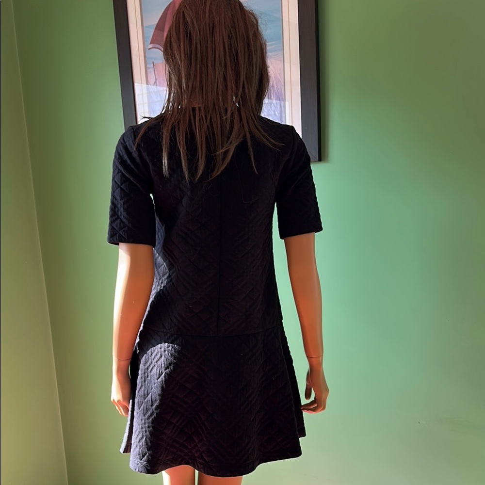 💛💛NWOT LOFT Black Quilted A-line Mini Dress💛💛 - Picture 2 of 10